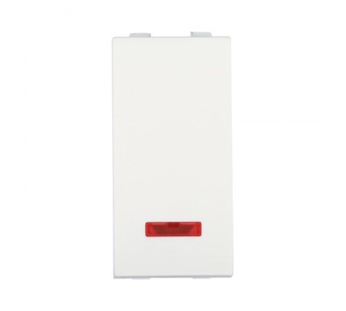 Выключатель с индикатором 45х22,5 мм (схема 1L) 16 A, 250 B (белый) LK45  850304  Ecoplast