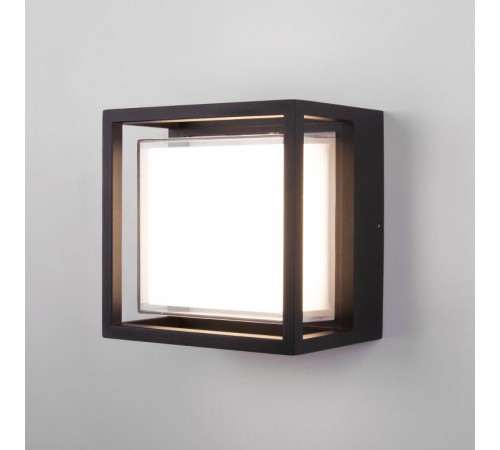 Уличный настенный светодиодный светильник Черный 1533 TECHNO LED