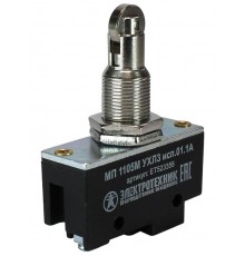 МП 1105М УХЛ3 исп.01.1А, 2-х пол., 10А, 660В, 1з+1р, IP00, толкатель с продольным расположением ролика, микровыключатель  ET523358  Электротехник