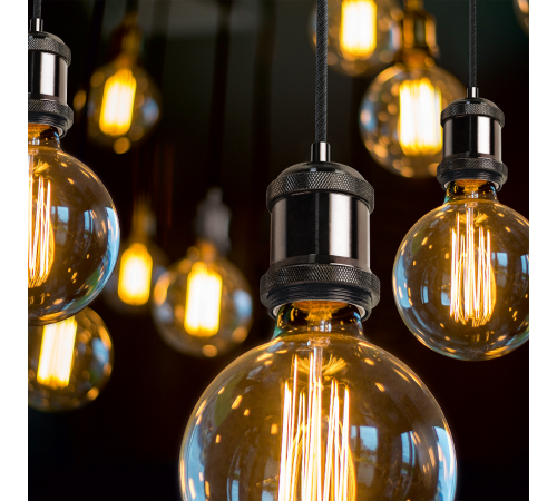 Светильник подвесной шнур под лампу Decor PL021 черный E27, 1 м, 1/40  PL021  Gauss