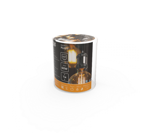 Светильник подвесной шнур под лампу Decor PL021 черный E27, 1 м, 1/40  PL021  Gauss