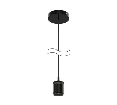 Светильник подвесной шнур под лампу Decor PL021 черный E27, 1 м, 1/40  PL021  Gauss