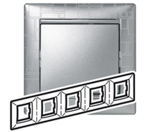 Valena Алюминий модерн Рамка 5-ая гориз  770345  Legrand