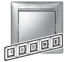 Valena Алюминий модерн Рамка 5-ая гориз  770345  Legrand