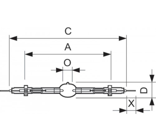 Лампа металлогалогенная  MASTER MHN-SA 2000W/956 400V XW HO  928195105129  PHILIPS