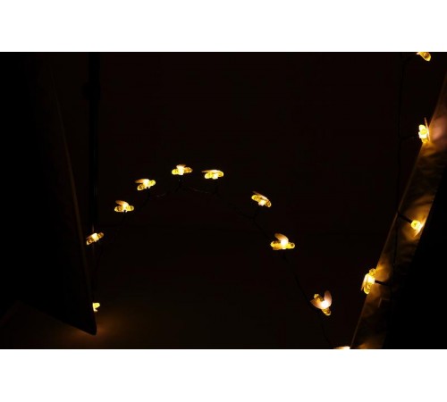 Светильник садовая гирлянда Садовая гирлянда Пчелки на солнечной батарее, ERASG024-03 5,8 м  Б0044218  ЭРА