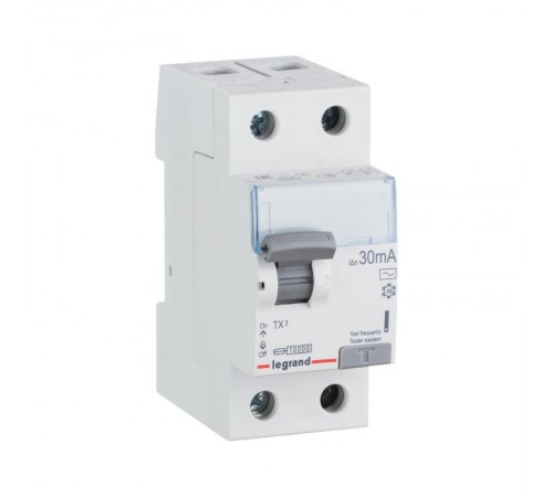 Выключатель дифференциальный (УЗО) TX3 2п 63А 30мА тип AC  403002  Legrand