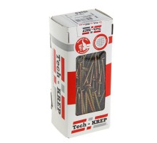 Саморезы универсальные 70х4,5 мм (150 шт) желтые - коробка с окном ( 0,677 кг)  113142  Tech-KREP