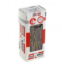 Саморезы универсальные 70х4,5 мм (150 шт) желтые - коробка с окном ( 0,677 кг)  113142  Tech-KREP