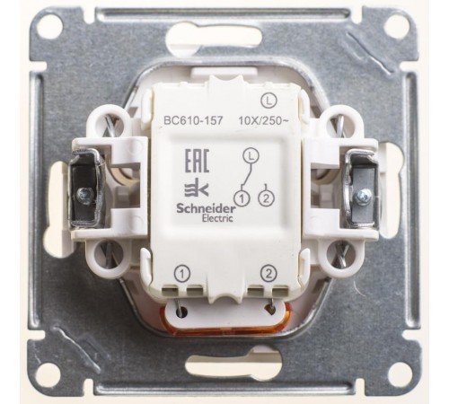 W59 Шампань Переключатель 1-клавишный с подсветкой 10АХ  VS610-157-4-86  SE