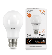 Лампа светодиодная LED 7Вт E27 220В 2700К Elementary A60  23217А  Gauss