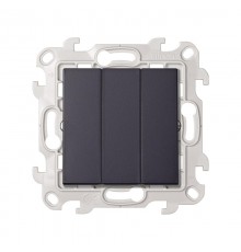 Simon 24 Графит Выключатель 3-кл.  2450391-038  Simon