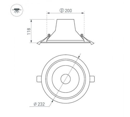 Светильник LTD-LEGEND-R230-35W Day4000 (WH, 50 deg) (Arlight, IP20 Металл, 3 года)  027319(1)  Arlight