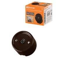 Розетка TV проходная коричневая "Болонь"  SQ1820-0454  TDM