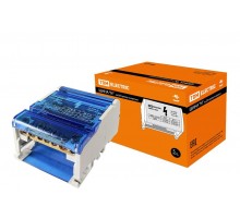 Шина "N" нулевая на DIN-рейку в корпусе 4х7групп   SQ0801-0009  TDM