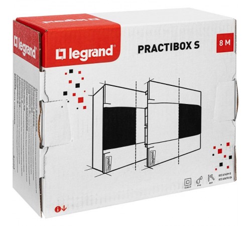 Practibox S Пластиковый щиток Встраиваемый 1X8 Белая дверь  134548  Legrand