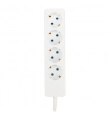 Удлинитель STANDARD 4 гнезда, 1.5 м, 3х0.75 кв.мм, с/з, белый  11-7216  PROconnect