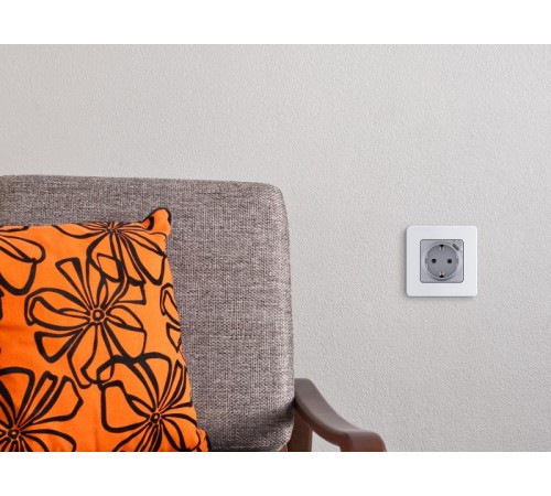 Inspiria Алюминий Розетка с заземлением С/У со встроенным зарядным устройством USB C 1.5А без рамки  673772  Legrand