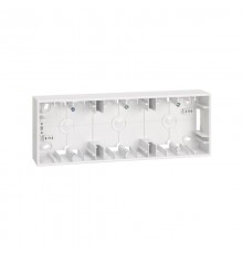 Simon 27 Монтажная коробка для накладного монтажа, 3 поста, 86х235х37мм, S27 Play, белый  2700753-030  Simon