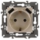 14-4109-04 Розетка без заземления+E 16A-250В, штор. с 2xUSB 5В-3А, Elegance, шампань (10/100/2000)  Б0047870  ЭРА
