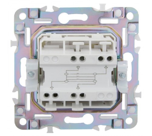 SKANDY Выключатель 1-клавишный перекрестный 10А SK-V03Sa песочный   SK-V13-0-10-K98  IEK