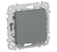 FLITE Выключатель 1-клавишный 10А ВС11-1-0-ФлМА мокрый асфальт  FI-V10-0-10-1-K80  IEK