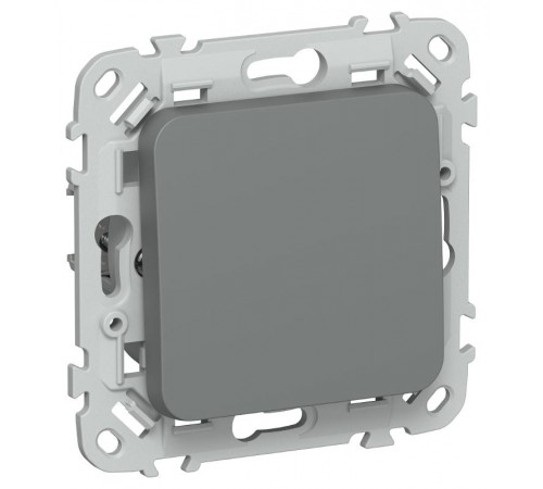 FLITE Выключатель 1-клавишный 10А ВС11-1-0-ФлМА мокрый асфальт  FI-V10-0-10-1-K80  IEK