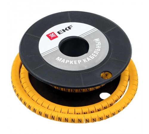 Маркер-кабельный 4,0кв.мм "4" (500шт.) (ЕС-2) EKF PROxima  plc-KM-4-4  EKF