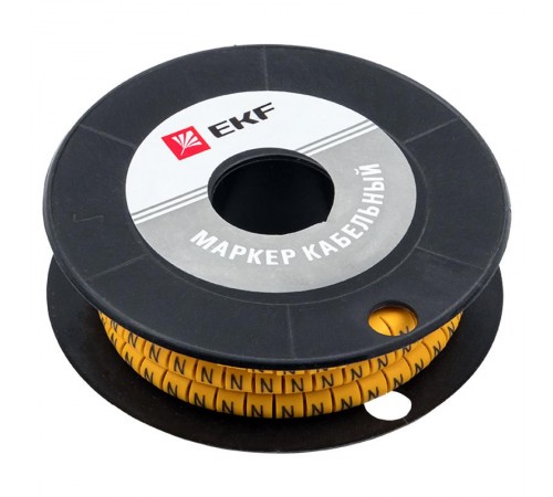 Маркер-кабельный 4,0кв.мм "4" (500шт.) (ЕС-2) EKF PROxima  plc-KM-4-4  EKF