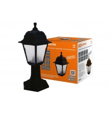 Светильник садово-парковый НТУ 04-60-001 четырехгранник, стойка, пластик, расс.пластик, черный  SQ0330-0765  TDM