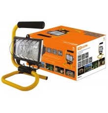 Прожектор галогенный ИО 150П 150Вт IP54 черный, переноска  SQ0302-0013  TDM