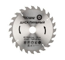 Диск пильный 210 мм х 24 зуб х 30 мм  KR-92-0120  Kranz