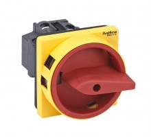 Выключатель-Разъединитель 4P 20A IP20 с красной рукояткой на дверцу 4 винтами с замком  MSD20410R  SE