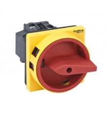 Выключатель-Разъединитель 4P 20A IP20 с красной рукояткой на дверцу 4 винтами с замком  MSD20410R  SE