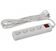 Удлинитель Россия U-4es-5m Удлин-ль с заземл, с выкл, 4гн, 5м, ПВС, 3х1мм2, 16А  Б0028380  ЭРА