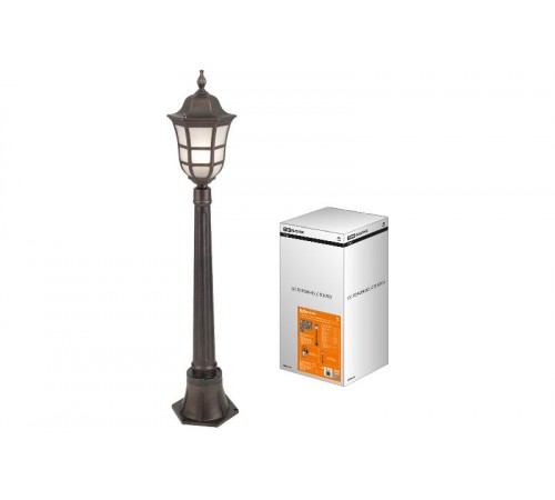 Светильник садово-парковый "Меридиан" 1х100 Вт, столб, Н1050 мм, алюм., матовое/кофейный, E27  SQ0330-2069  TDM