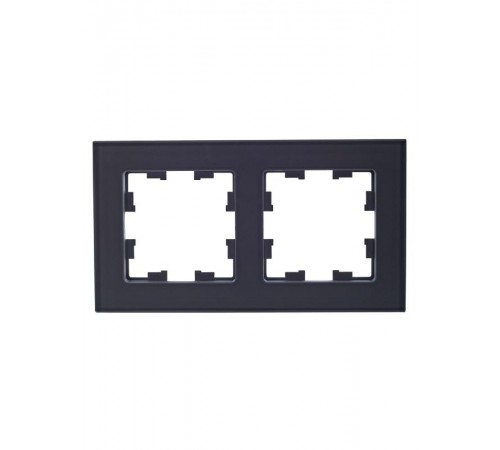 BRITE Рамка 2-ая РУ-2-2-БрСе стекло серый  BR-M22-G-K03  IEK