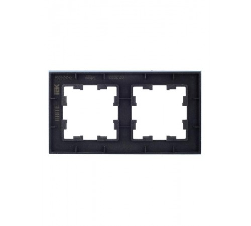 BRITE Рамка 2-ая РУ-2-2-БрСе стекло серый  BR-M22-G-K03  IEK