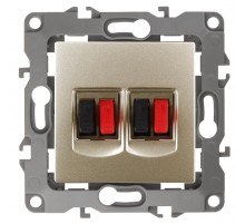 Розетка аудио двойная 12-3112-04    шампань  Б0027464  ЭРА