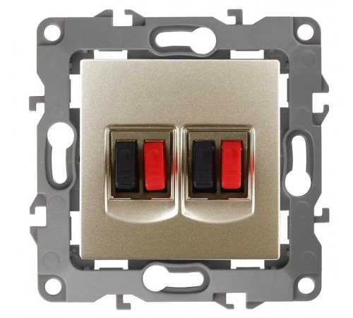 Розетка аудио двойная 12-3112-04    шампань  Б0027464  ЭРА