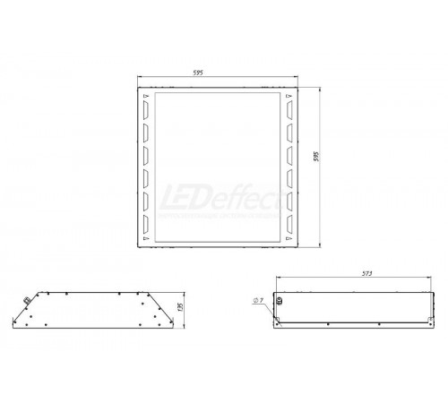Светильник светодиодный Антивирус 55Вт 3600Лм 4000К IP20  LE-СВО-03-065-5260-20Д  LEDeffect