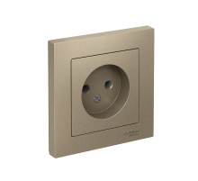 AtlasDesign Шампань Розетка без заземления, 16А, (в сборе с рамкой)  ATN000540  SE
