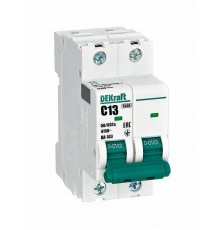 Выключатель автоматический двухполюсный ВА-103 2Р 13А характеристика C 6кА  12288DEK  DEKraft