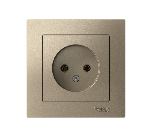 AtlasDesign Шампань Розетка без заземления, 16А, (в сборе с рамкой)  ATN000540  SE