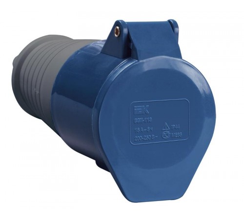 Розетка 213 переносная 2Р+РЕ 16А 220В IP44  PSR21-016-3  IEK