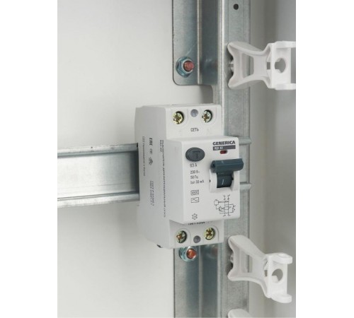 Выключатель дифференциальный (УЗО) ВД1-63 2п 63А 30мА тип AC  MDV15-2-063-030  GENERICA