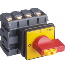 Выключатель-Разъединитель 4P 80A IP20 с красной рукояткой на дверцу 4 винта 1 замок  MSD80460R  SE