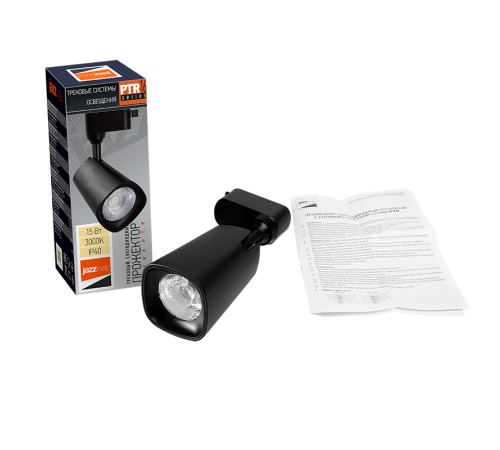 Светильник светодиодный трековый однофазный PTR 1615 15w 3000K 24° BL (чёрный) IP40  .5035478  JAZZWAY