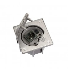 Simon Connect Влагостойкая основа с розетк.2Р+Е + коннект.RJ45 ("мама", 5e UTP), в комплекте, IP66, сталь  KSE15U-23-72  Simon