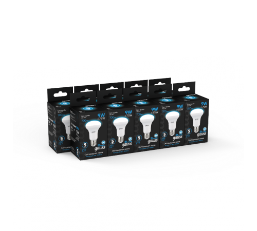 Лампа светодиодная R63 9W 700lm 6500K E27 LED 1/10/50  106002309  Gauss